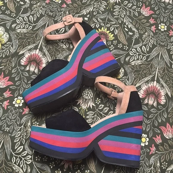 Hermés Colorful Platform Sandals - Picture 5 of 9